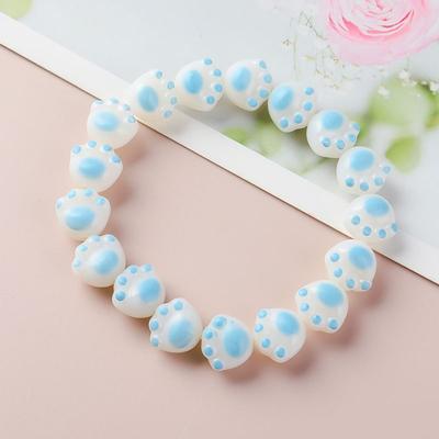 Gradient Color Cute Cat Paw Bamboo Knot Bracelet Couple Best Friend Simple Bracelet Unique Niche Design Sense High-end Feel