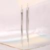 Korean Dongdaemun Long Chain Tassel Anti-lost Silver Earrings for Women