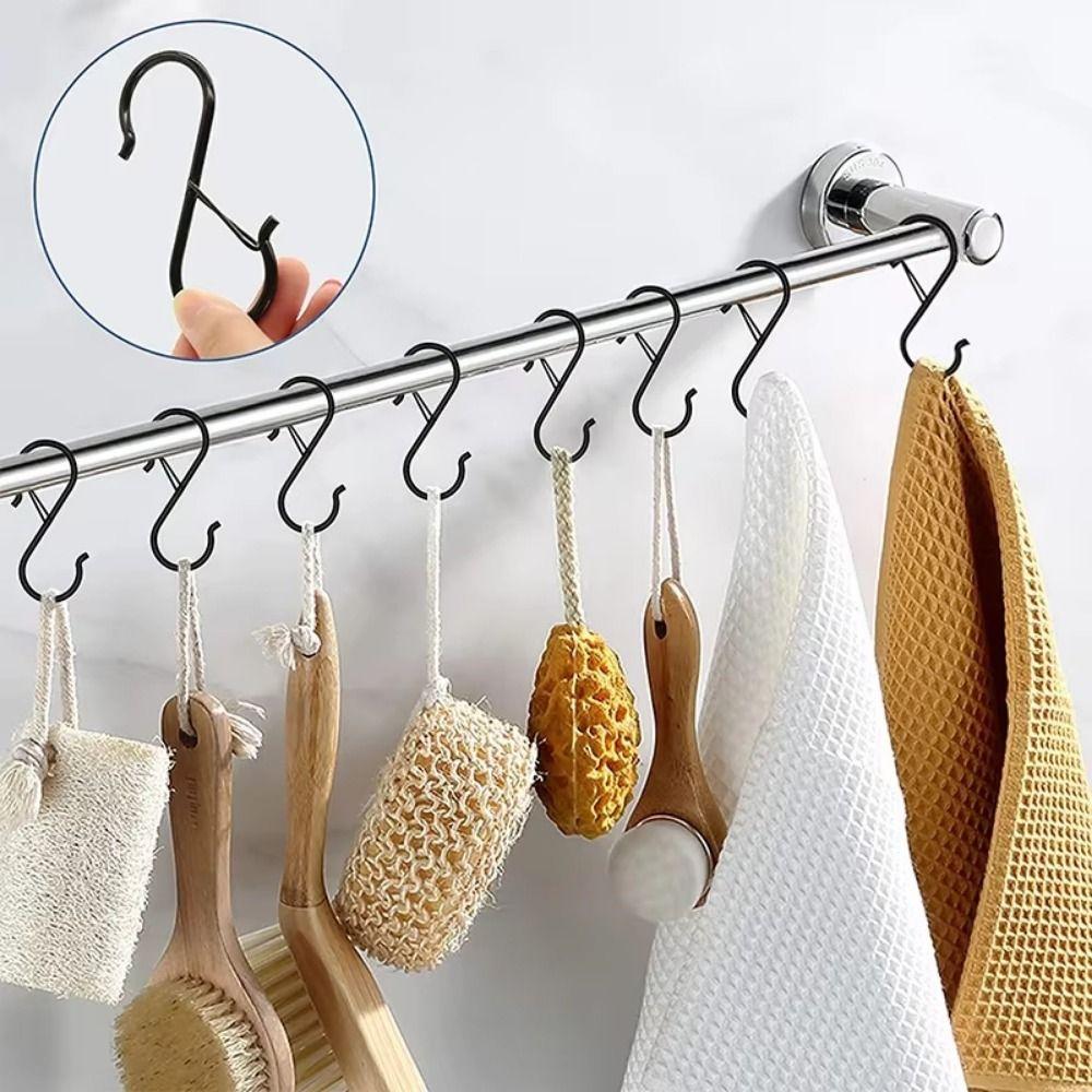 10Pcs Spring Clasp Balcony Clothes Hanger Windproof Garden Hanging Clasp  Garden Storage Organizer