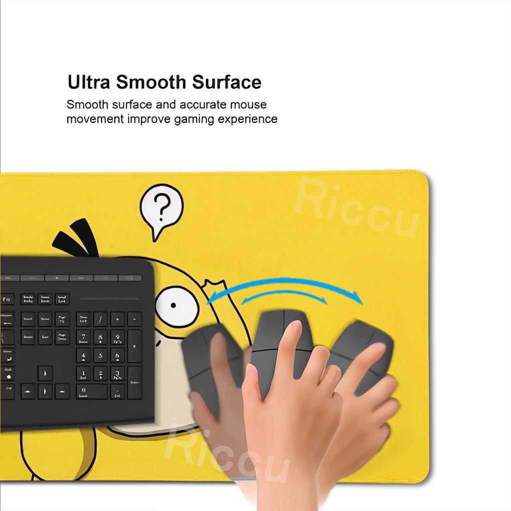 Mouse Pads Anime Extended Gamer Mechanical Keyboard P-pokemon Desk Offices Accessories Psyduck Carpet Gaming Notbook PC Deskrugs