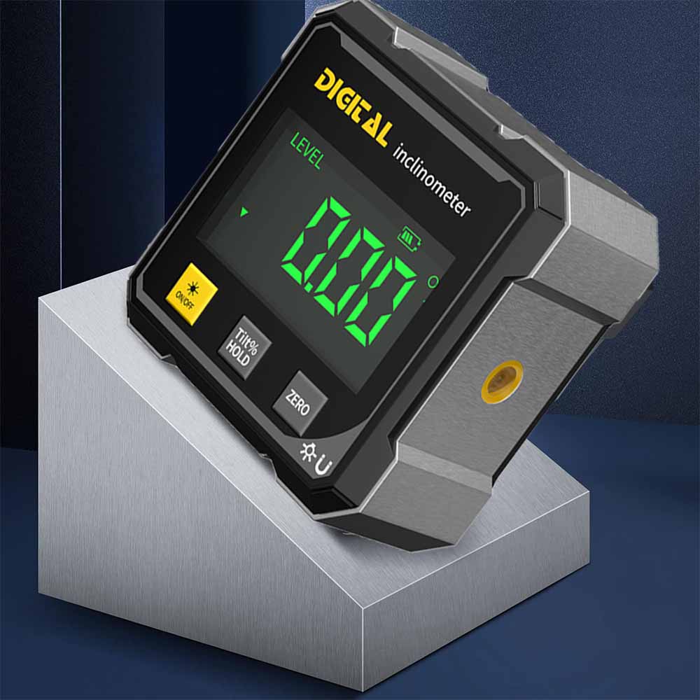 Magnetic Digital Angle Gauge With Laser Electronic Protractor Horizontometer Inclinometer Angle Ruler Slope Measuring