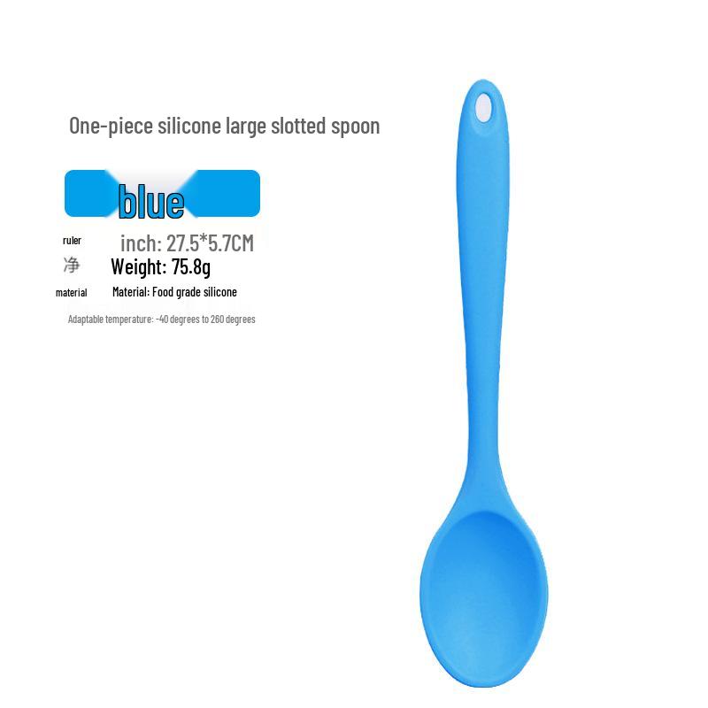 Integrated Silicone Cooking Spoon Set - Non-Stick, Multi-Purpose Rice, Seasoning, Soup, Wok, and Stir-Fry Spoons.