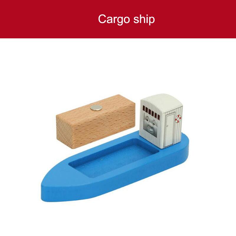 Wooden Magnetic Train Car Locomotive Toy Wood Railway Car Accessories Toys for Kids Gifts Fit Wood Biro Thomas Tracks
