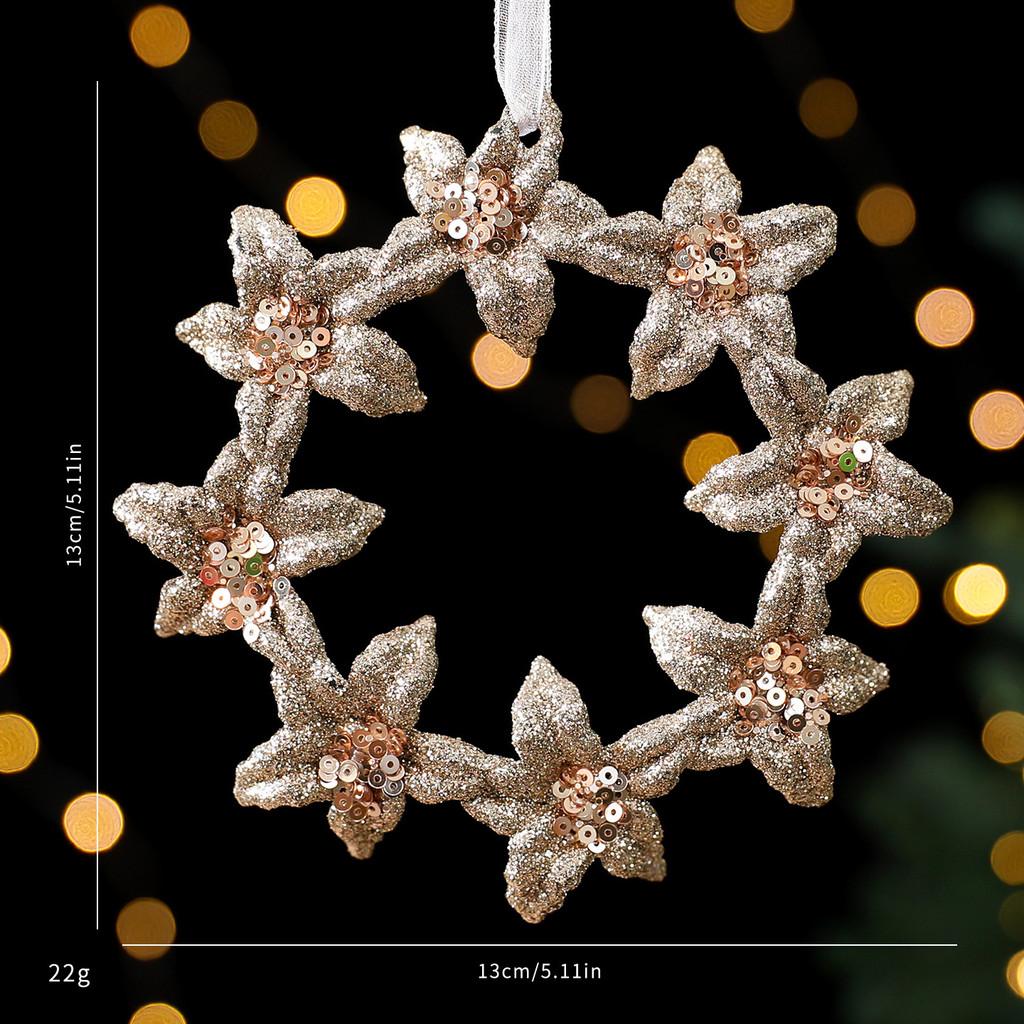 Christmas Scene Decor With Pc Snowflake And Reindeer Ornaments For Holiday Party