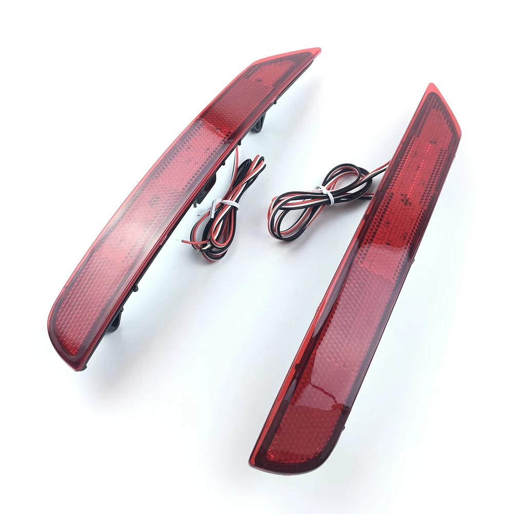 2pcs Red LED Rear Bumper Brake Stop Tail Fog Light For Subaru Forester 2008-2016 2009 2010 2011 2012 2013 2014 2015 2017 2018