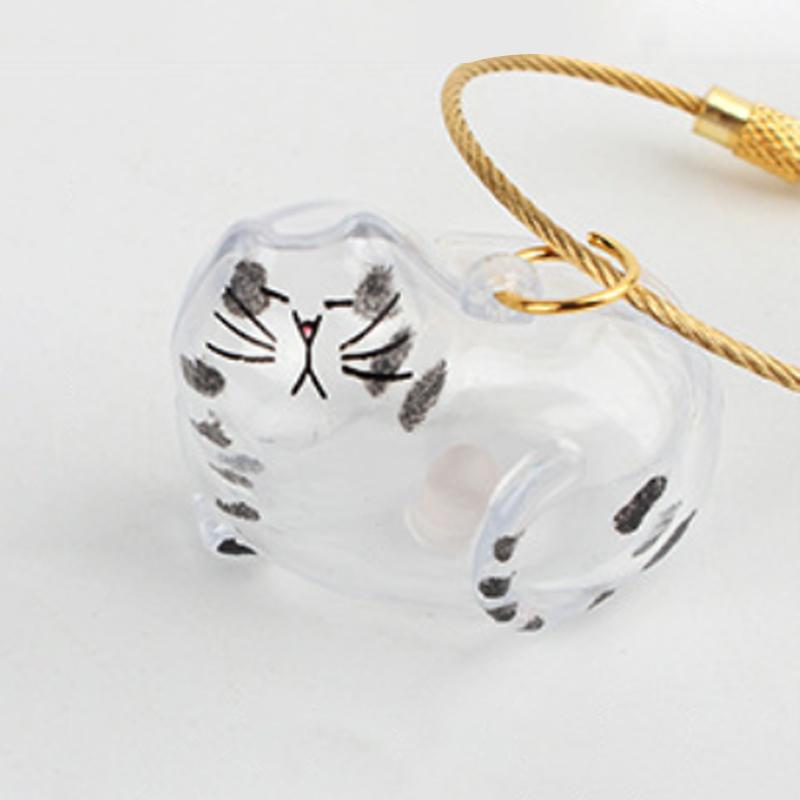 Transparente Aufbewahrungsbox für Welpenfell Niedliche Tierfell-Aufbewahrung Anhänger Dekoration Gedenkstaubbox Geschenk