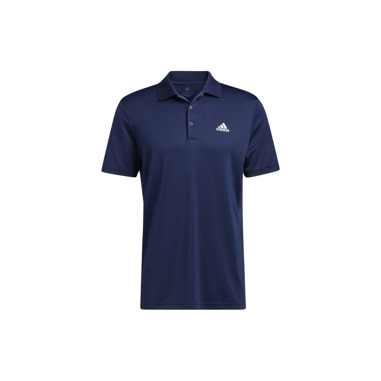 Adidas Performance Primegreen Golf Polo Shirt Casual Loose Letter Print Polo Collar Straight Short Sleeve Polo Shirt Men Polo Shirts Dark-Blue GQ3133 S