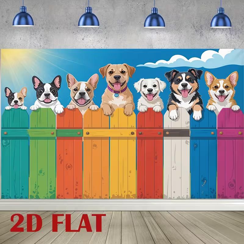 

2D Adorable Puppies Cosplay Photo Booth Background 47.2x31.5inch/120*80cm