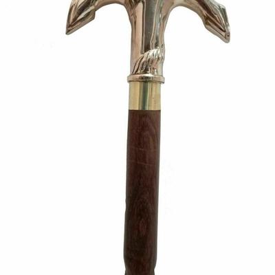 Designer Solider Schiffsanker Kopf Griff Vintage Stil Holz Gehstock Schaft Spazierstock Nautisches Geschenk