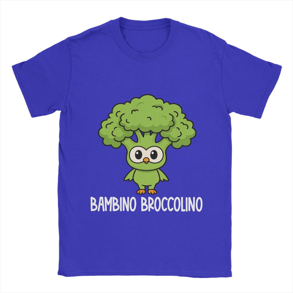 Italian Brainrot Characters Bambino Broccolino Pure Cotton TShirt  ONeck Fashion Tee Shirt Plus Size Custom Logo Clothing