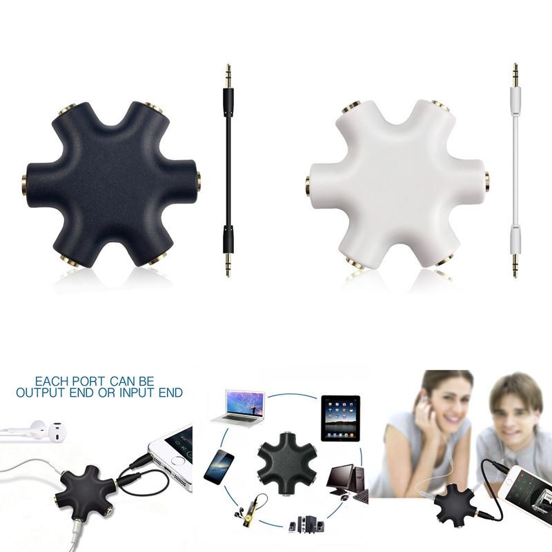Music Sharer Headphone Splitter: 5-Way Audio Adapter