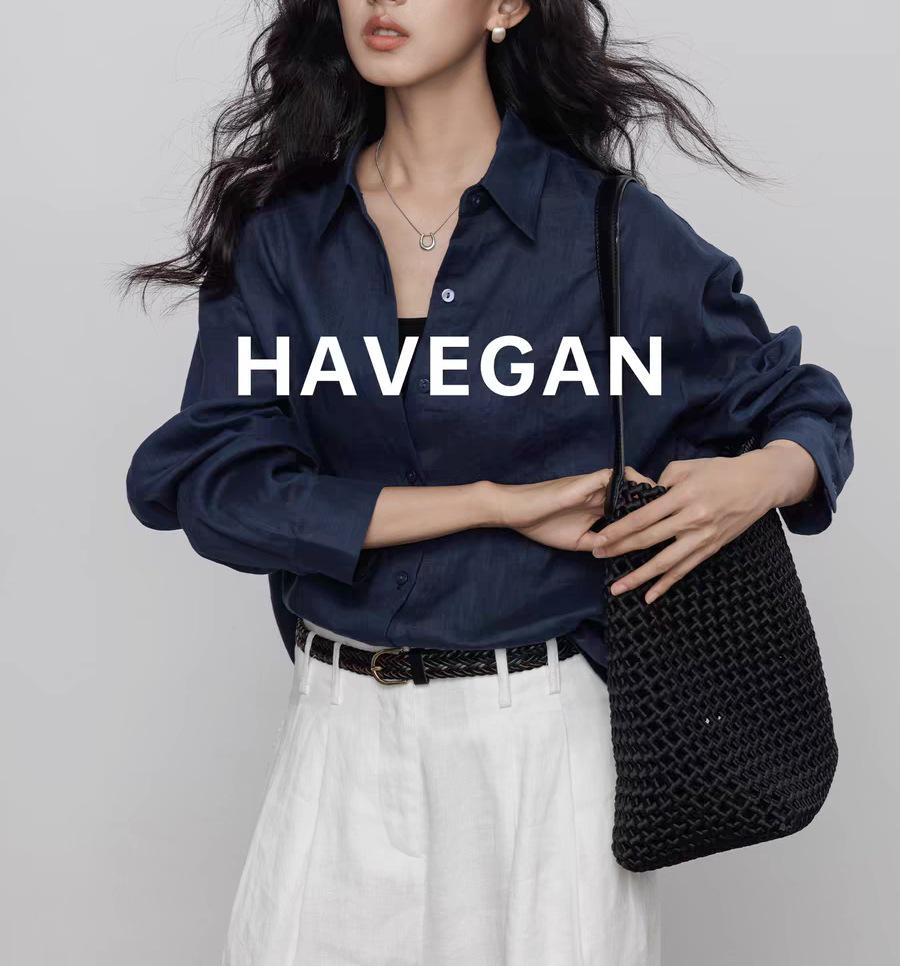 Yu Jian HAVEGAN Women s Retro Long-Sleeve Dark Blue Linen Shirt - Autumn Commute Style Large темно-синий