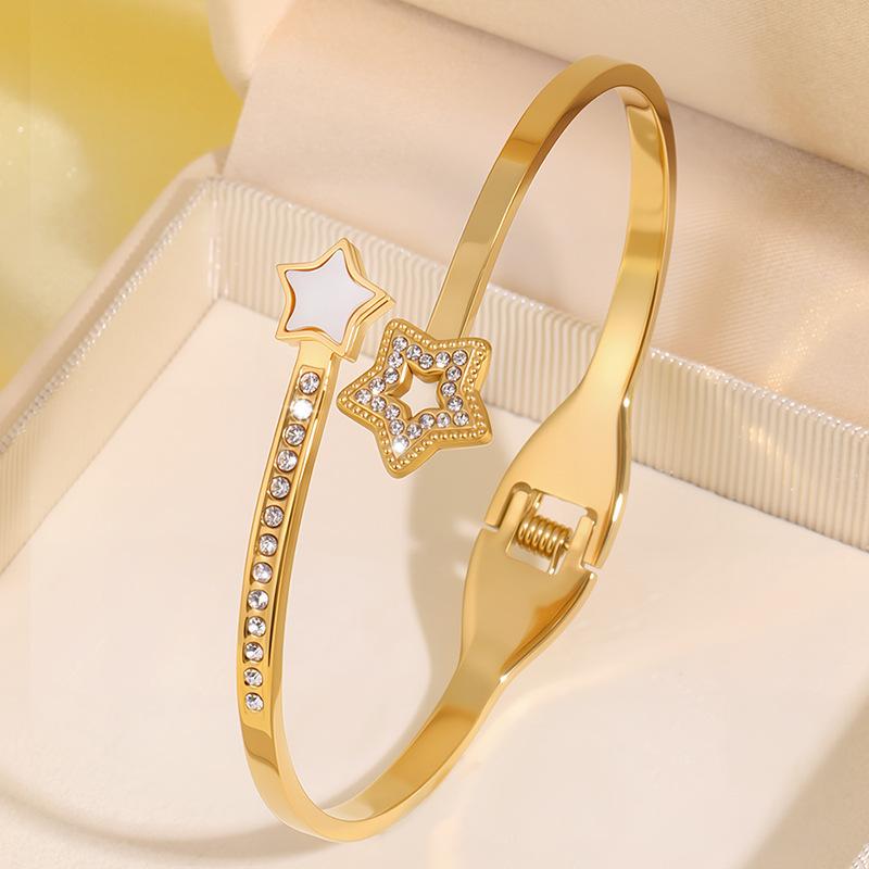 Fashion Couple Style Small Star Opening Female Light Luxury High-end Five-pointed Bracelet