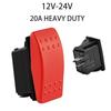 12V-24V 2Pin SPST ON OFF Momentary Rocker Switch 20A Waterproof Marine Grade Heavy Duty Toggle Switch for Motor Polarity Reverse