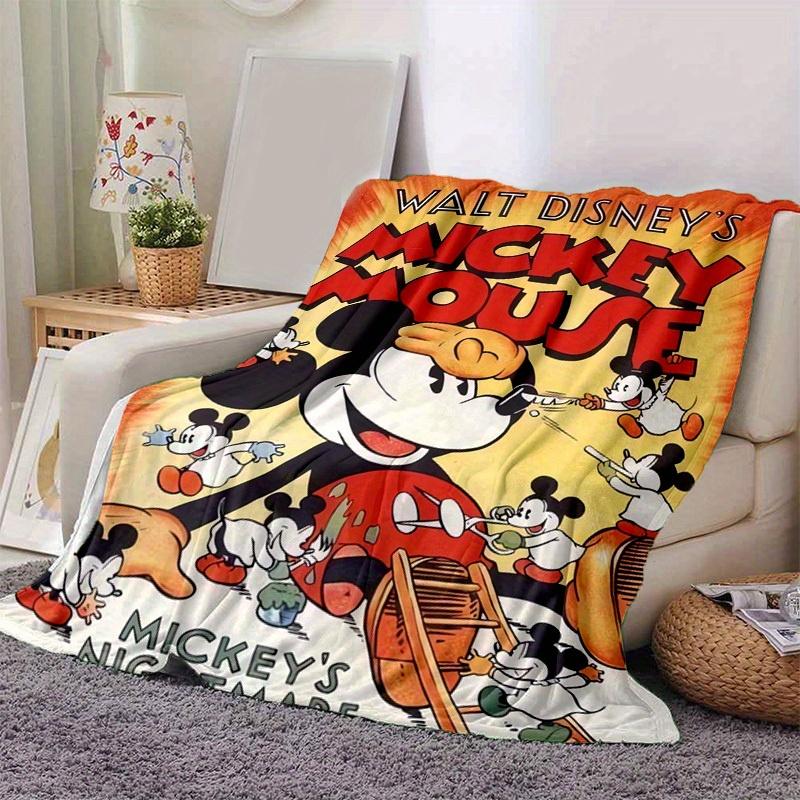 1pc Mickey's Nightmare Blanket Perfect for Home Decor, Couch Blanket, Outdoor, Gift Idea, Flannel Throw, Bedroom, Living Room, Travel, Camping