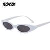 European Unisex retro small elliptical Sunglasses small frame Cat Eye Sunglasses men and women's glasses