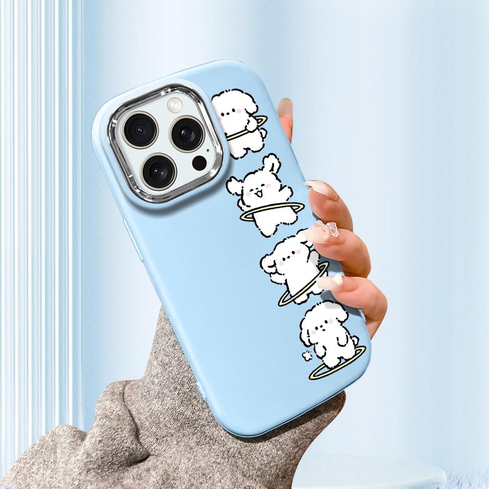 Für iPhone 15 14 13 11ProMax 14 15 16 Samsung S25 S24 S23 S22 Redmi 10 13 14C Cartoon Schwarze Katze Silberner Rand Weiche Flüssigsilikon Schutzhülle