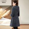 Women's Hooded Wool Blend Waist-Cinching Coat