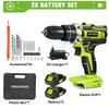 ONEGREEN Trapano Avvitatore a Percussione Elettrico 25+3 Coppia 2 Velocità Regolabile Avvitatore Elettrico Senza Fili Utensile Elettrico Per Batteria Makita 21V Pin