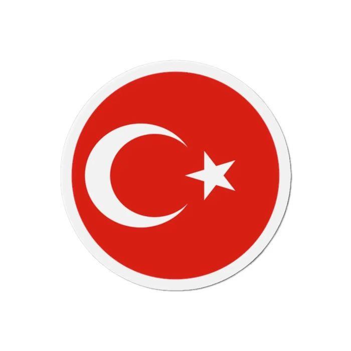 Aimant Rond - Drapeau Turquie - 9 Cm - 50 Pièces - Multicolore - Mixte