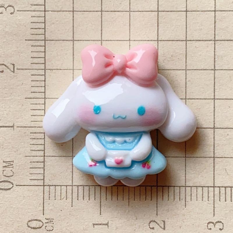 

10 Pcs Latest Kawaii Animation Kitten, Rabbit, Puppy Nime Characters Resin Scrapbook Diy Jewelry Kids Present Hairpin Accessories A1