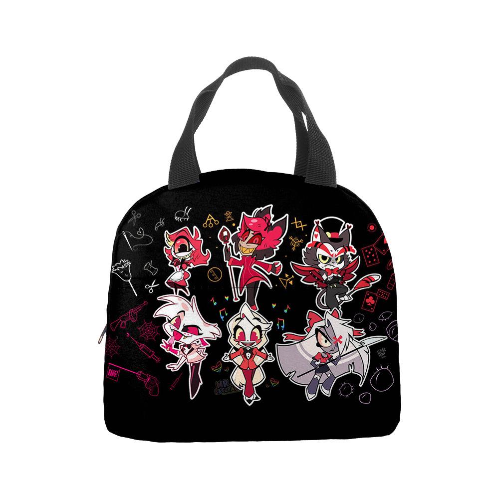 Anime Cartoon Handbag Student Lunch Bag Grades 1-6 Picnic Bag Printed Thermal Insulation Bag Meal Bag
