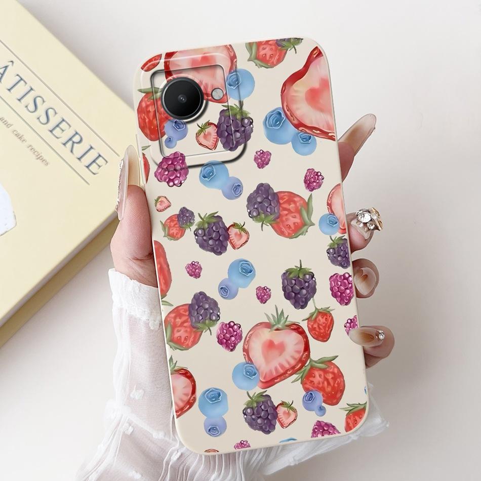 For Realme C30 C30s Beautiful Bow Rose Painting Phone Case For Realme C30 C30S Soft Silicone Cases