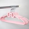 Heart-Shaped Non-Slip Clothes Hanger - Cute Pink Bow Design, Seamless for Wet & Dry Use