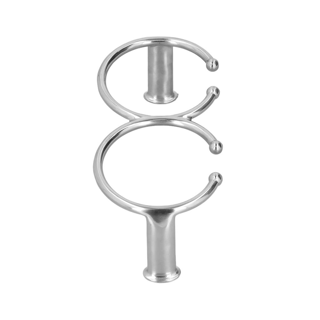 Διπλή Ανοιχτή Βάση Ποτηριού Δακτυλίου Ανοξείδωτος Χάλυβας 316 Καθολική για Σκάφος Τραπέζι Παιχνιδιών Καναπέ Αυτοκίνητα