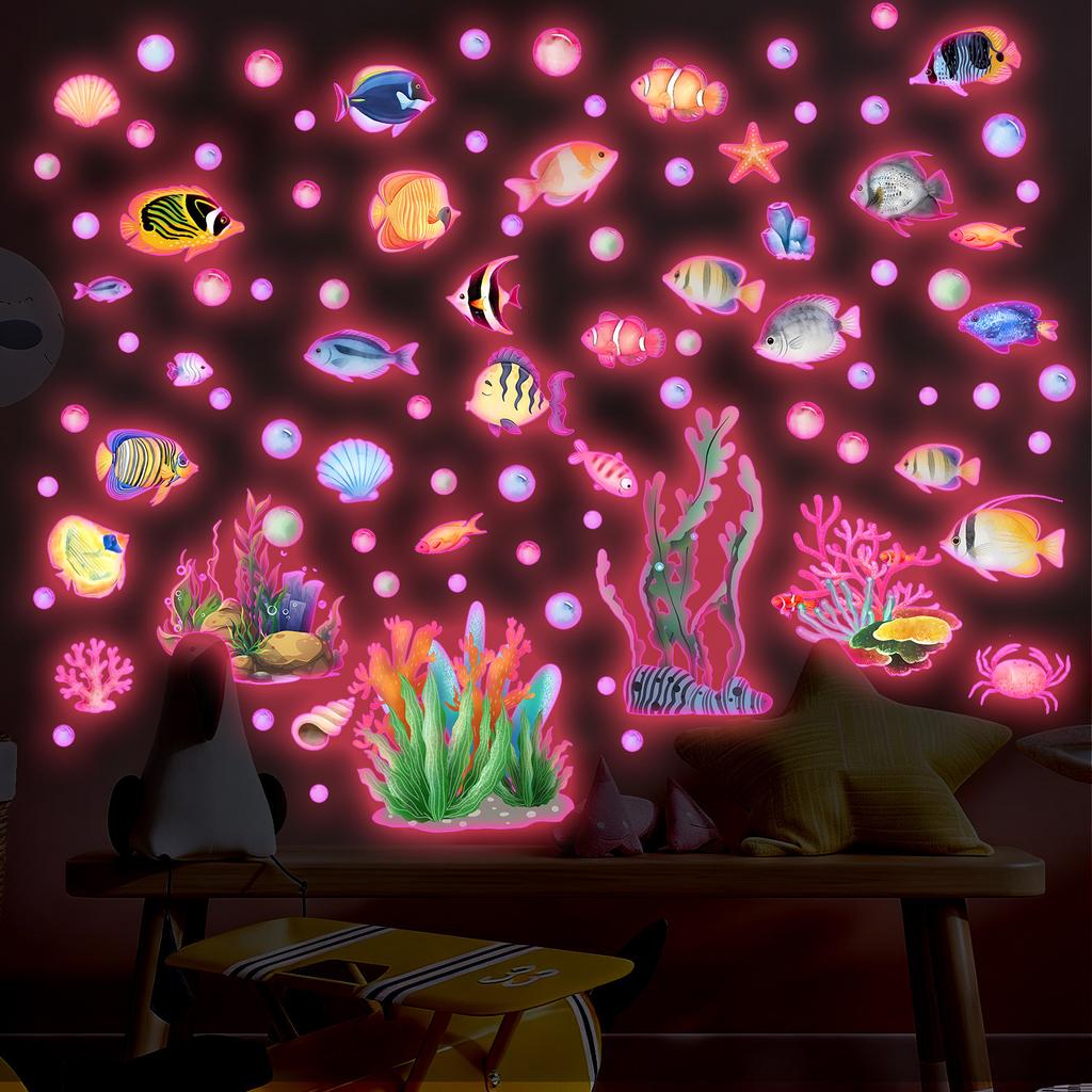 Night Light Underwater World Bedroom Bathroom Living Room Balcony Wall Decoration Stickers