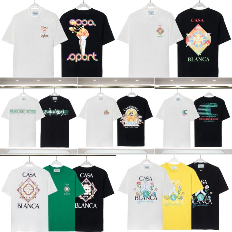 T-shirt Casablanca Stampa Frutta Tropicale Estiva Larga a Maniche Corte