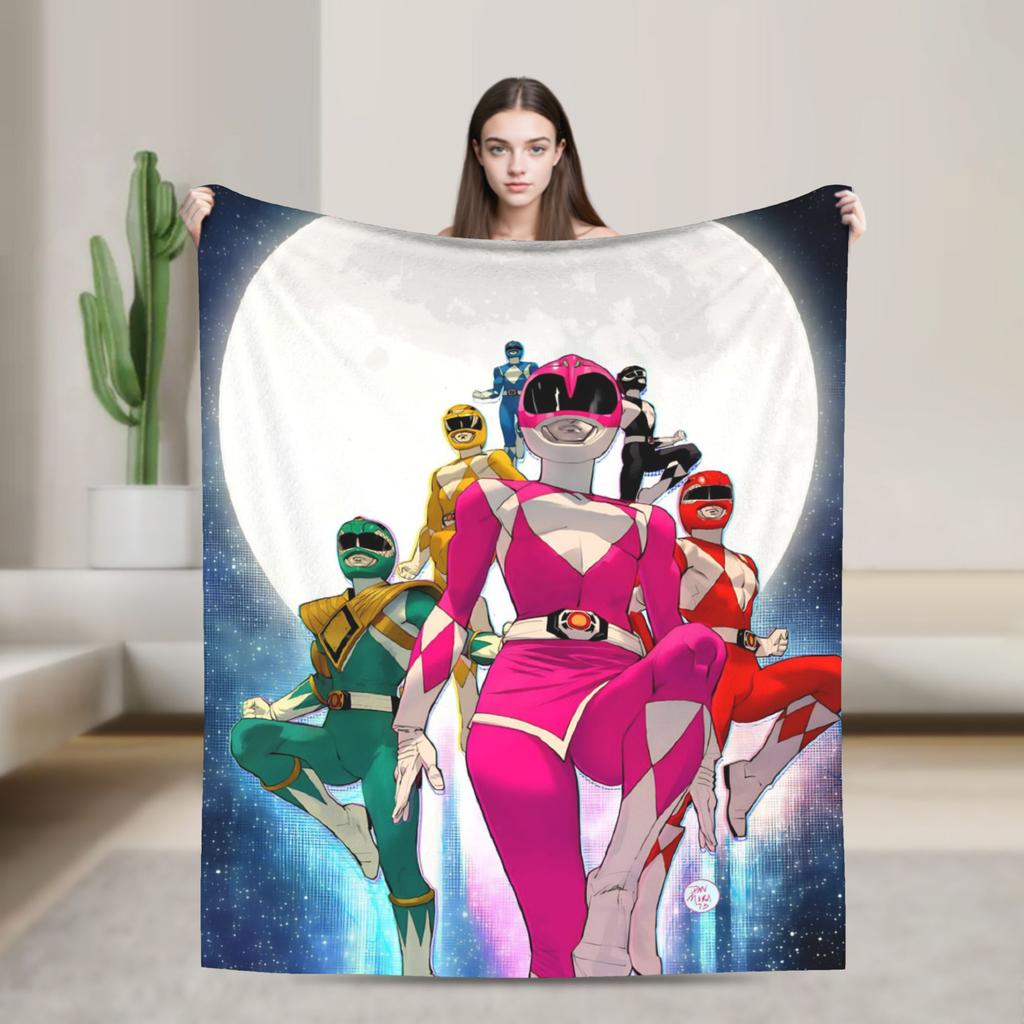 M-Mighty Morphin P-Power Rangers Coperte Calde Morbide Per Bambini Adulti Divano Sedia Divano Letto Coperta in Flanella Copriletto