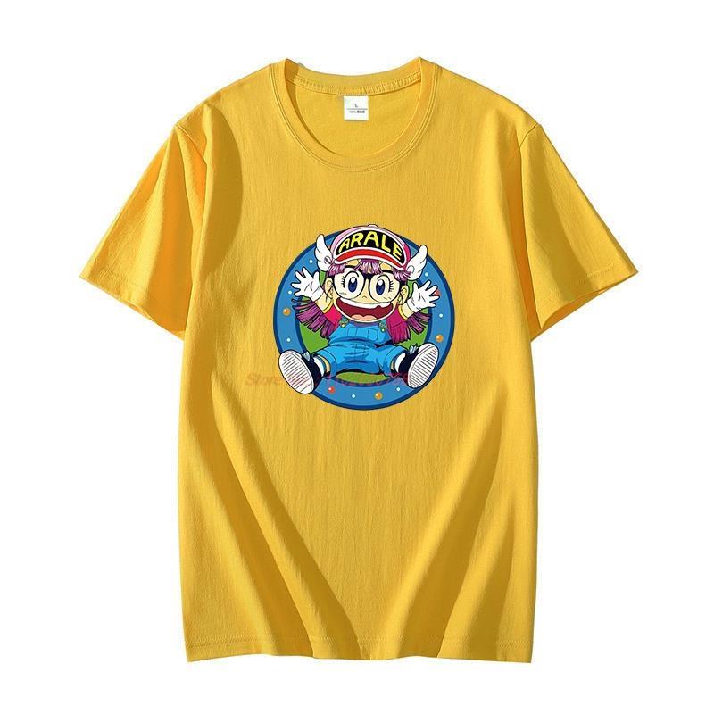 Summer Cotton Tshirt Arale Norimaki Happy Dr Slump Japanese Unisexga Harajuku Graphic T Shirts Short Sleeve Tshirts Unisex Clothing