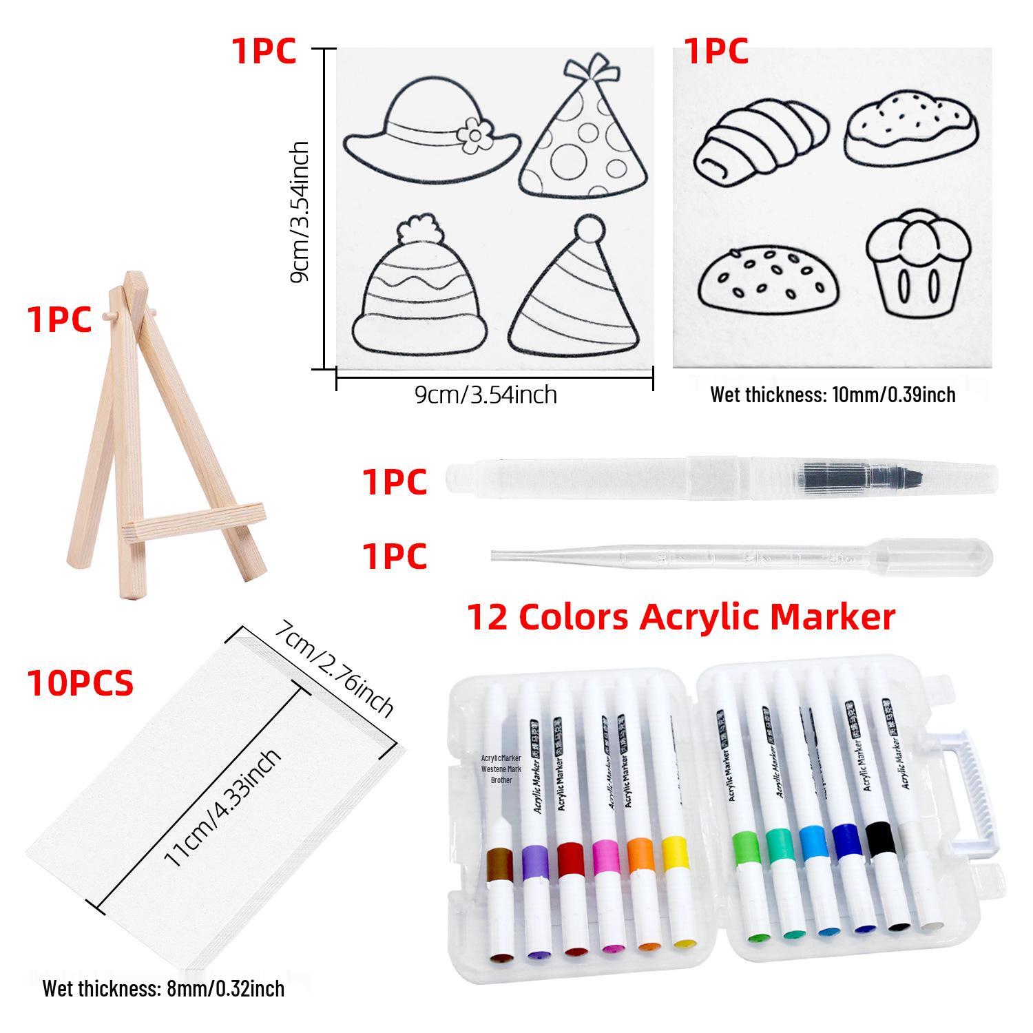 

Набор 3D губок для рисования: Водопоглощающая расширяющаяся бумага для рисования в технике марблинг своими руками