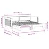 Pull Out Daybed Light Grey 90x200 Cm Velvet