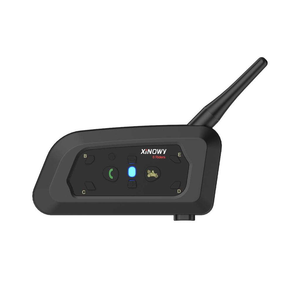 xinowyV6PRO Bluetooth Helmet Headset: Waterproof, Full-Duplex Intercom for 2 Riders