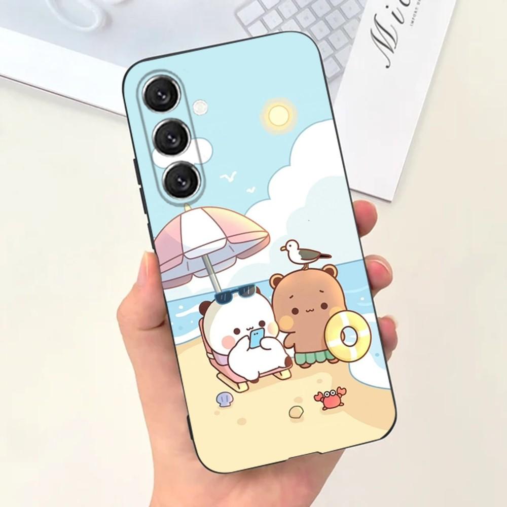 Cute BuBu D-DuDu Phone Case For Samsung S25,S24,S21,S22,S23,S30,Ultra,S20,Plus,Fe,Lite,Note,10,9,5G Black Cover
