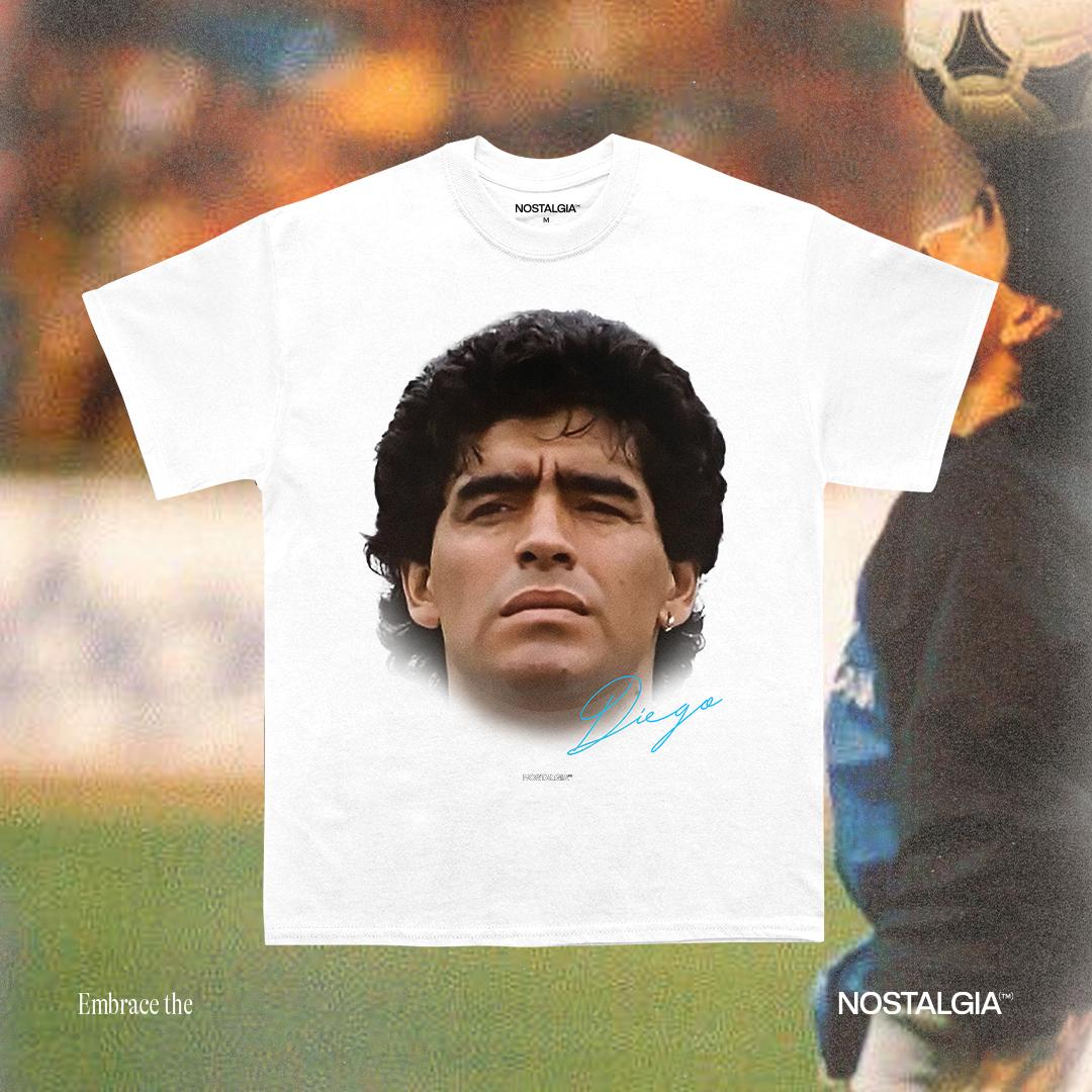 

Diego Maradona Printing T-shirt Super Foot Star Print T-shirt Oversized Y2k Men s and Women s Short Sleeve Streetwear Big Face Graphic Tee S бежевий