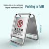 Stainless Steel No Parking, Caution Slippery, A-Frame Folding Sign