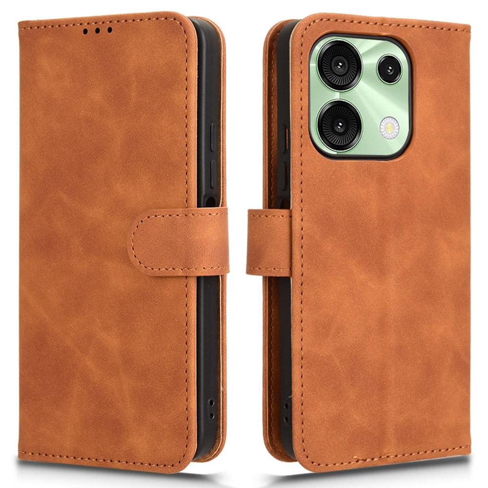 

Для Umidigi G9 5G Шкіряний чохол з ефектом шкіри, протиударний, гаманець-книжка, відкидна кришка для телефону Brown