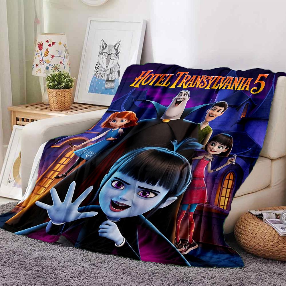 1 Stück Vampirfamilie Abenteuer Flanelldecke für Super Weichen Niedlichen Komfort für Reisebettwäsche Couch Sofa Decke Y73032