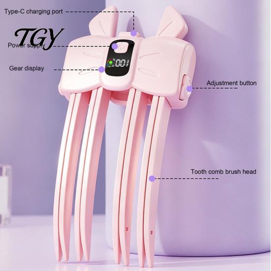 Instant Hair Root Lift Clip Heated Clip, LCD Display Wireless Volumizing Rechargeable Styling 2 Temperature Adjustable Electric Tool for Bangs,