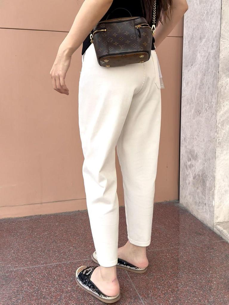 2025 Spring/Autumn Plus Size Harem Jeans for Pear-Shaped Women - Slimming & Hip-Covering Cropped Dad Jeans