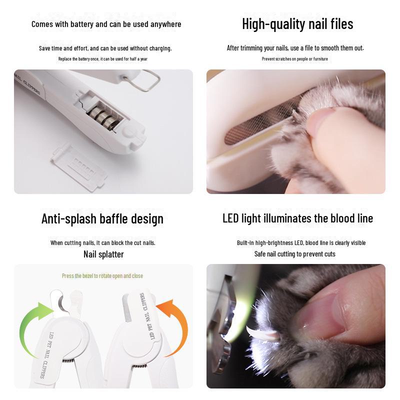 LED Haustiernagelschere für Hunde und Katzen