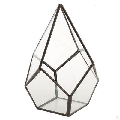 Geometrische Form Glas Blumentopf Terrarium Box Moospflanze Vitrine Halter