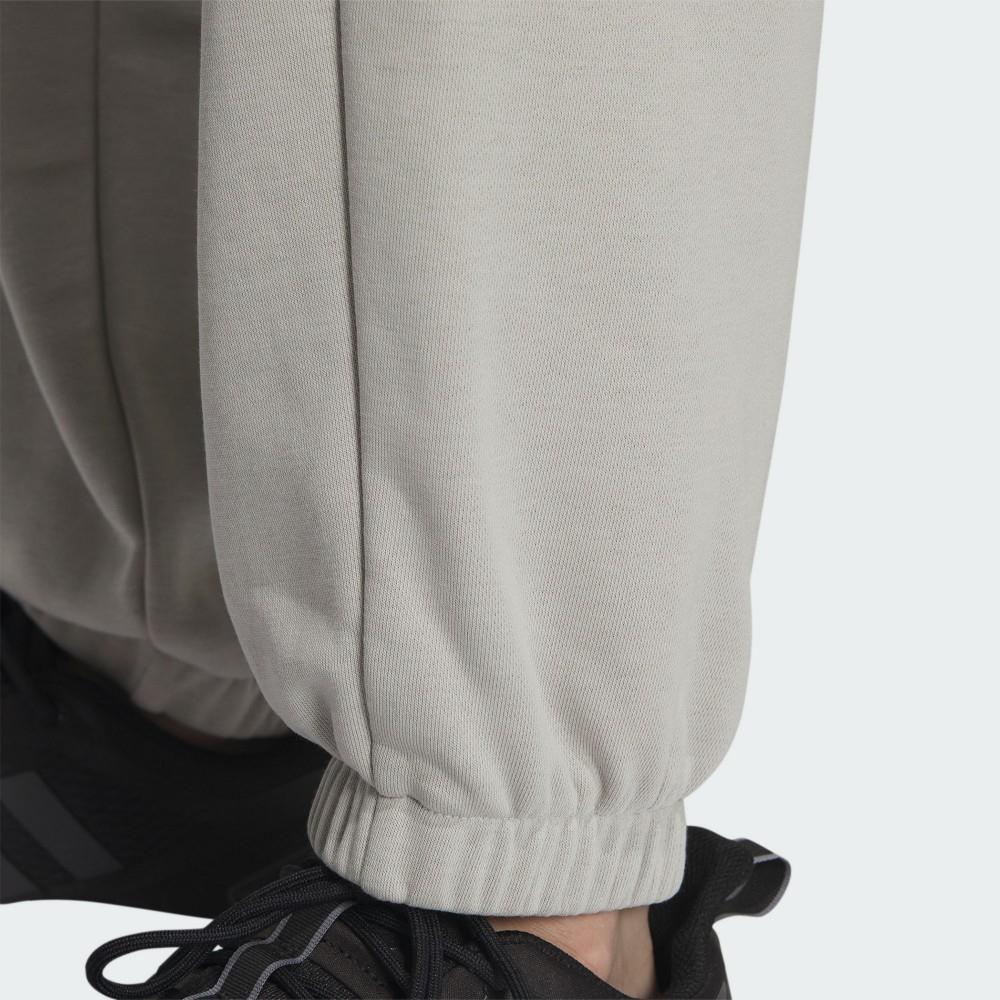 Adidas Solid Color Loose Fit Cuffed Casual Knit Sports Pants Men Bottoms Gray IV7591