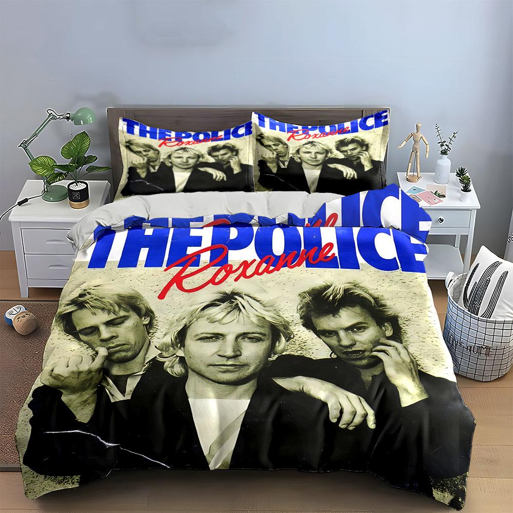The Police Roxanne Design Bedding Duvet Cover Set Duvet Cover Pillowcases  (1*Duvet Cover 2*Pillowcases, without duvet insert)