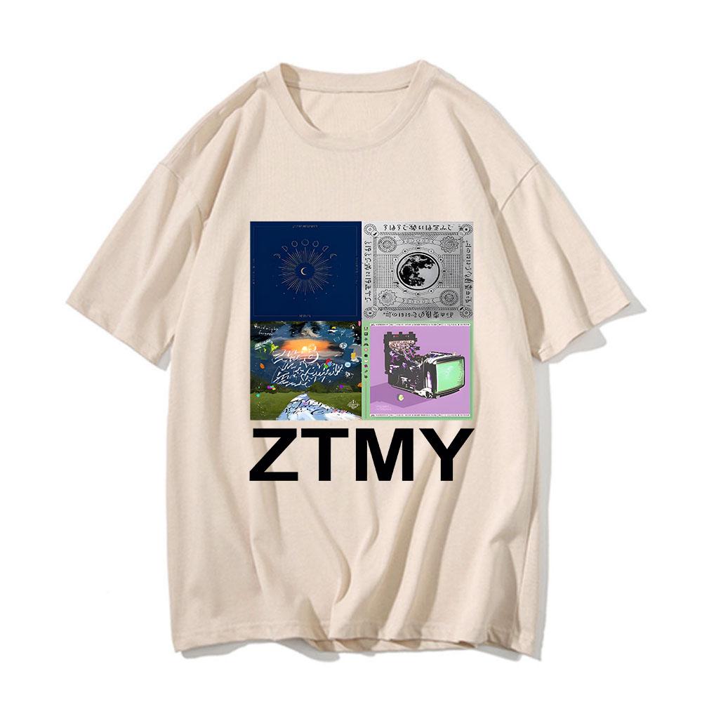 Zutomayo Albums Printing T-shirt Men and Women Couples Oversize Drop Shoulder Tide Short Sleeve Popular Loose Cotton Clothes