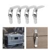 4pcs Heavy Duty Steel Clamp Lock Set Secure Box Fastener with High Tension Spring Spring Buckles Set Simple Installlation