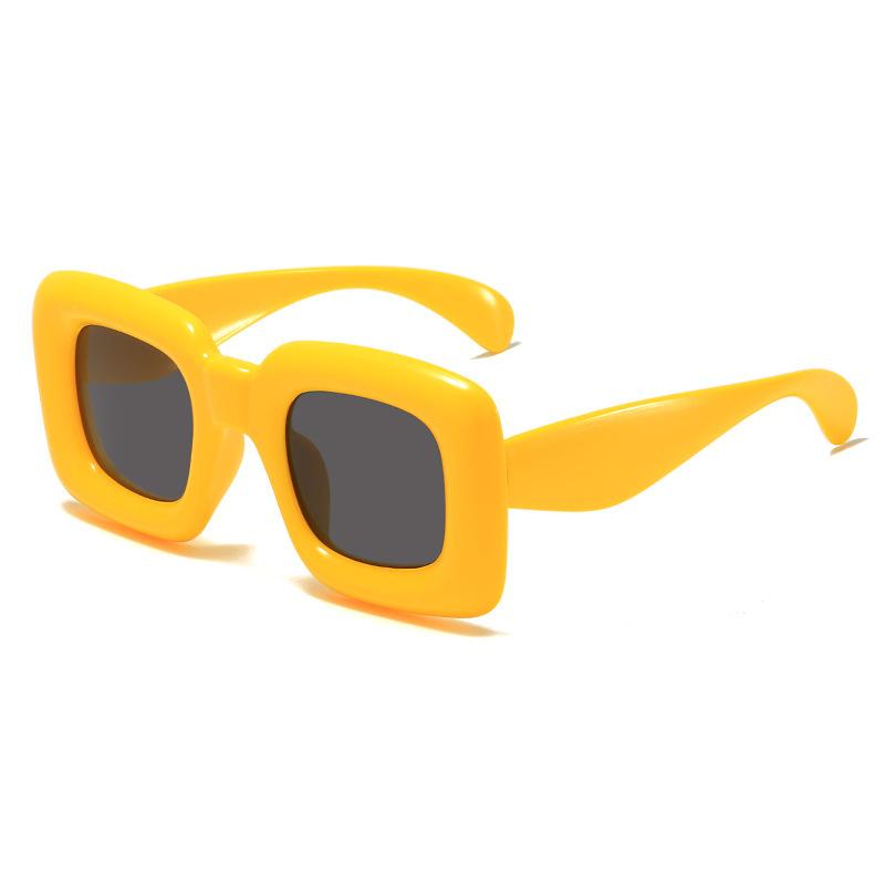 New Children's Hip Hop Bubble Funny Square Thick Frame Baby Glasses For Boys And Girls Going Out Sun Protection Sunglasses